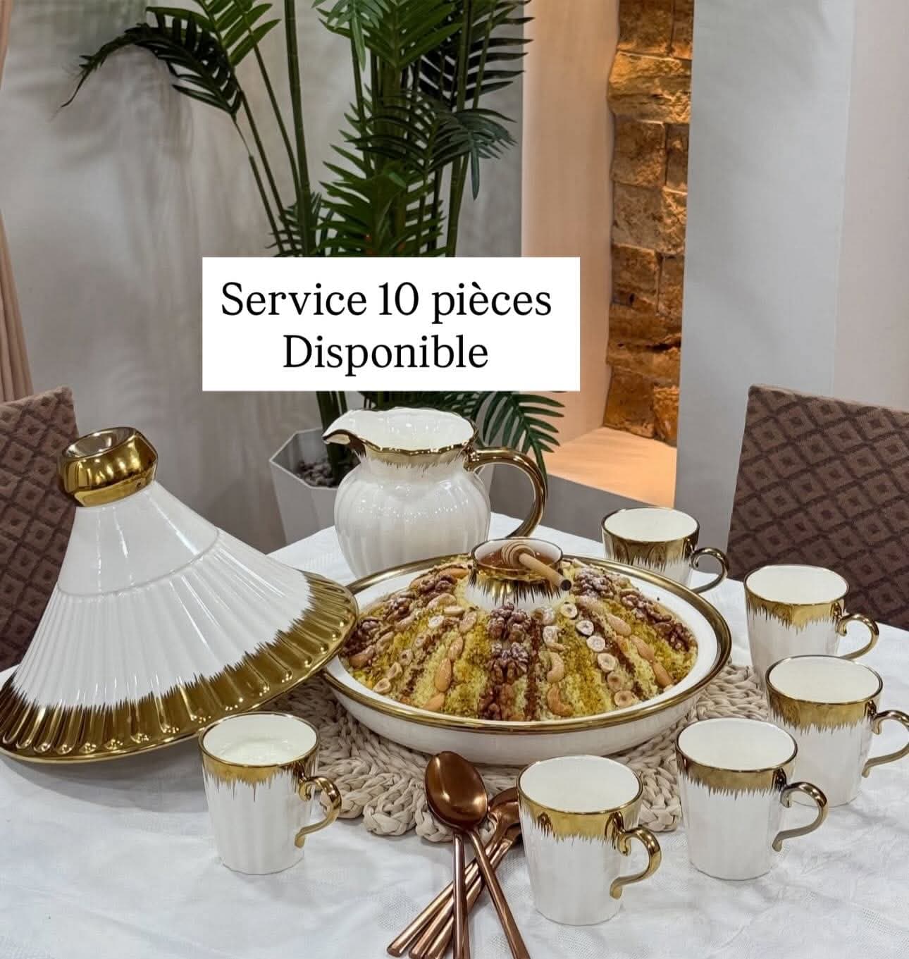 ✨🍽️ Service Leban 10 pièces + Tadjine 🤍