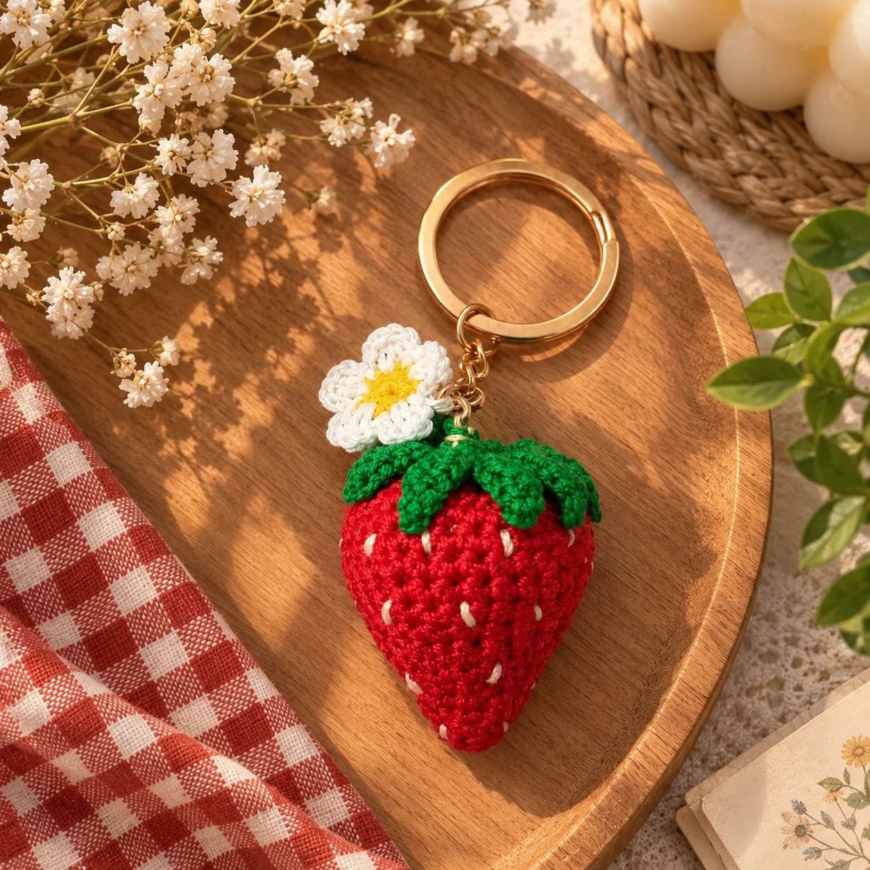 strawberry key chain