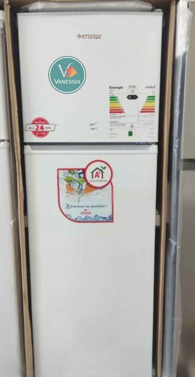 Réfrigérateur 510L Defrost marque cristor gris et blanc