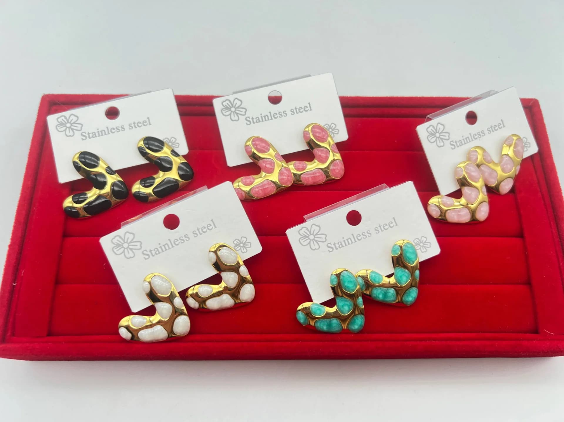 Boucles d'oreilles en acier inoxydable