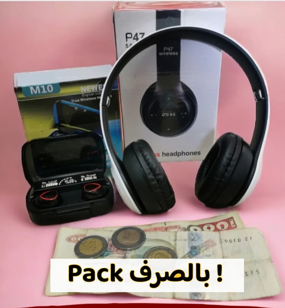 Airpods M10 + casque Bluetooth p47