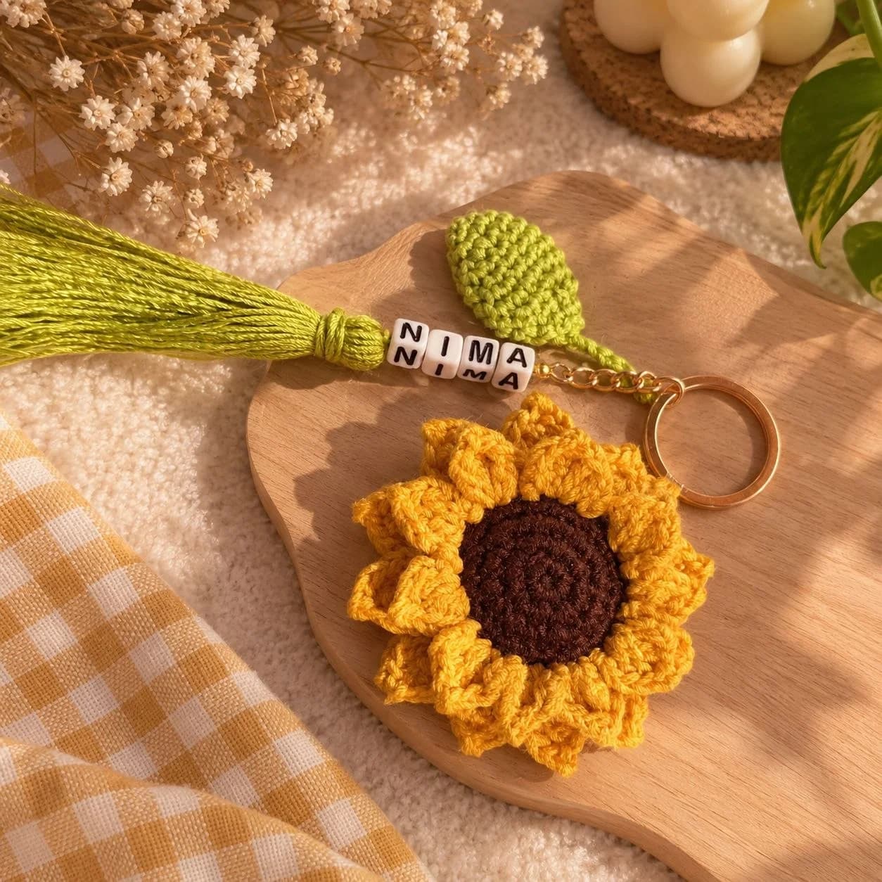 sunflower key chain