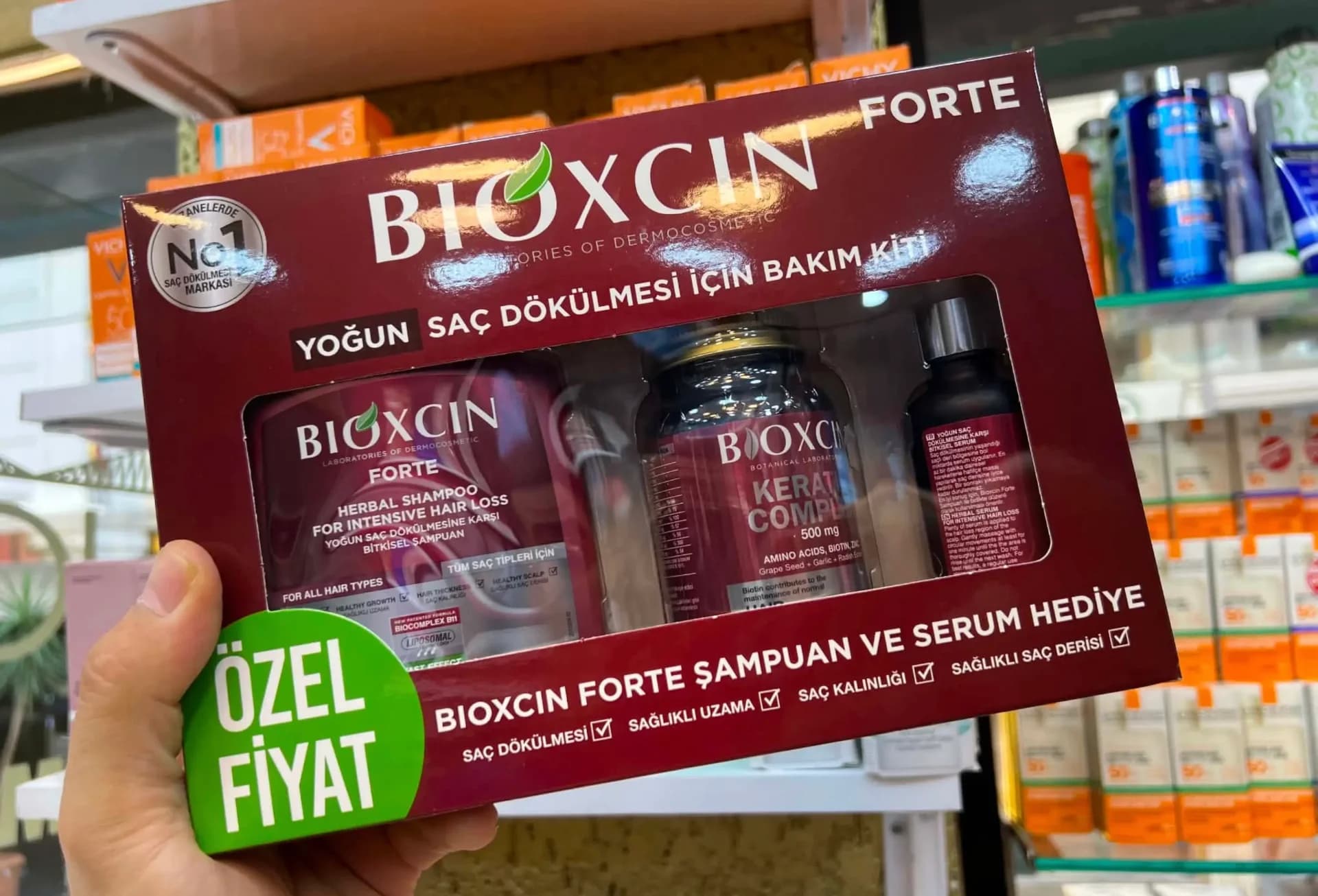 Pack bioxcin الخاص بالشعر