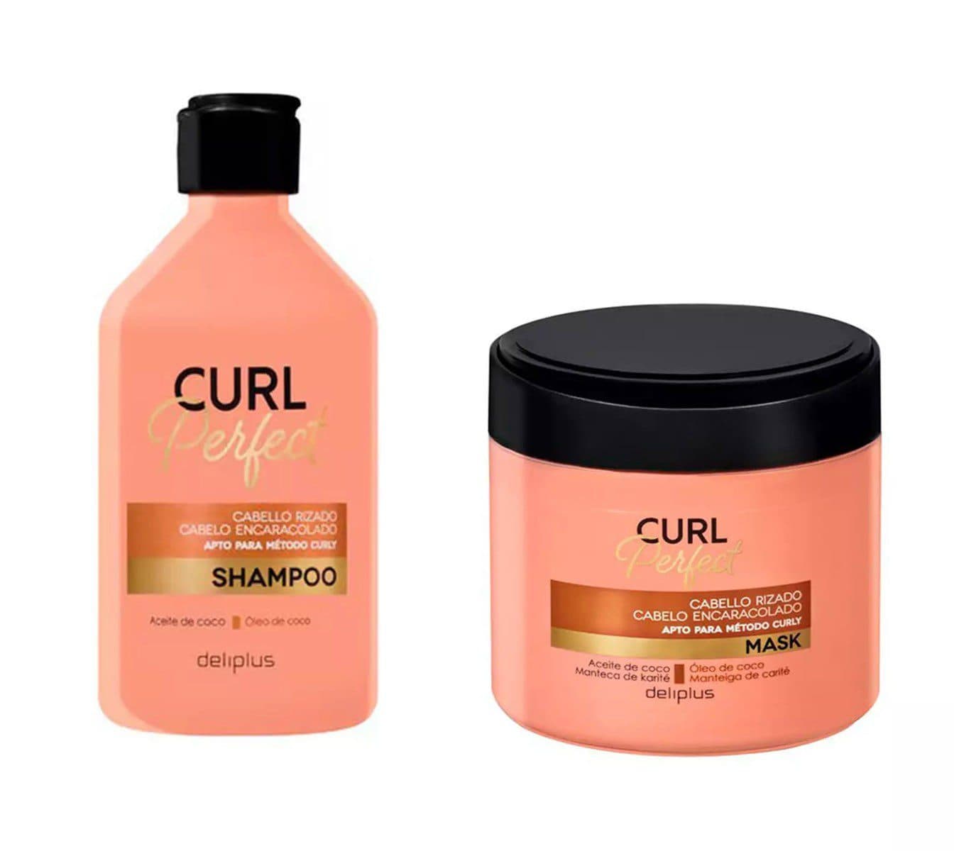 Shampooing et Masque à l’huile de noix coco Curl Perfect (cheveux bouclés) – 2 x 400 ml