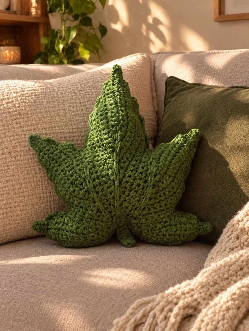leaf pillow