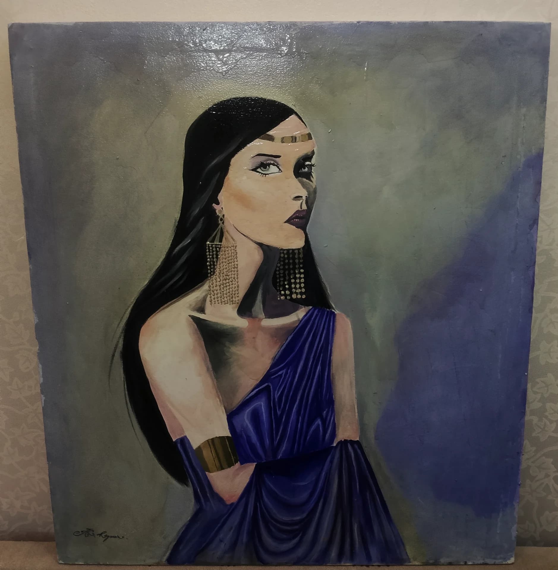 Cléopâtre – Tableau original en peinture acrylique