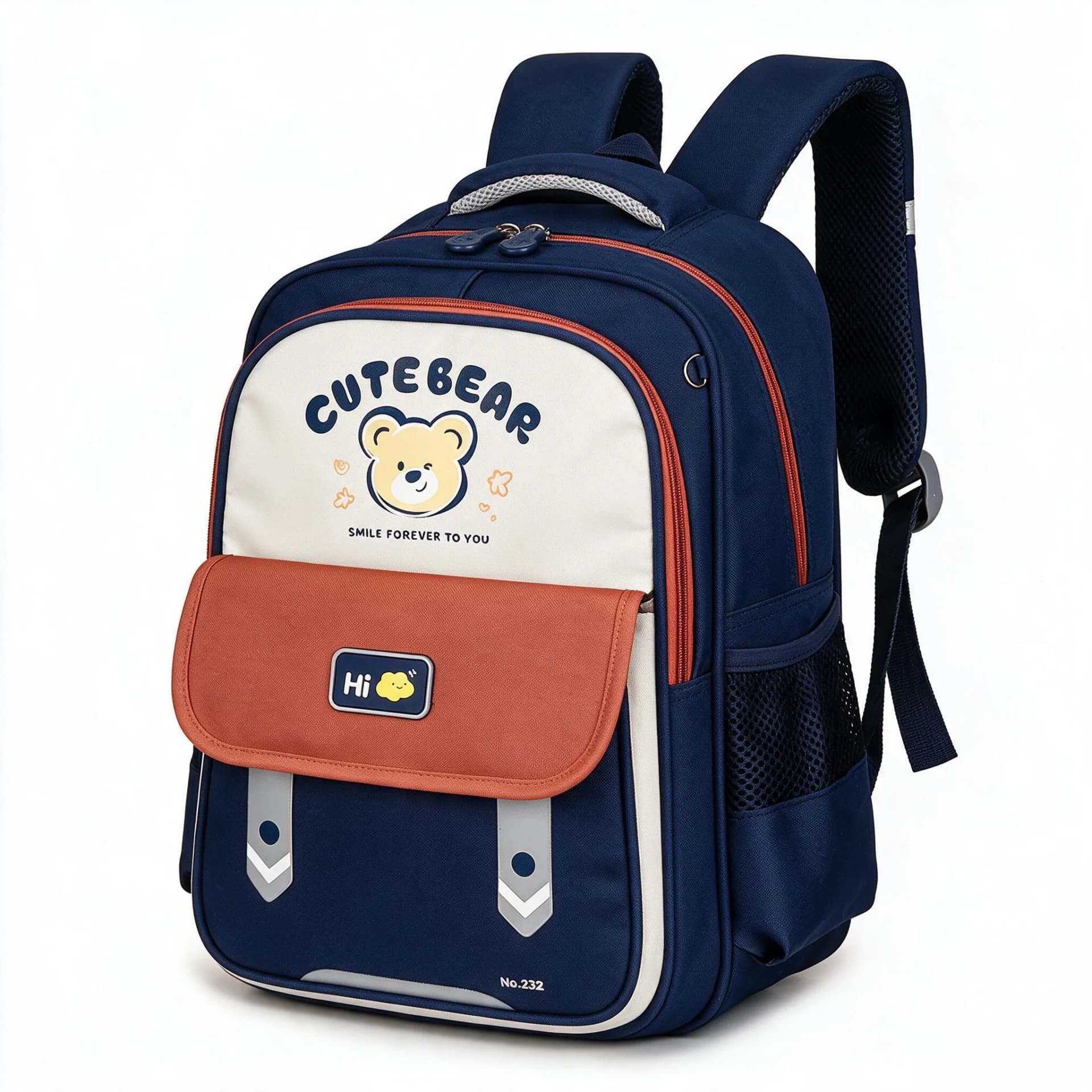 Sac à Dos Scolaire Enfant Motif Ours Cute Bear Design Ergonomique
