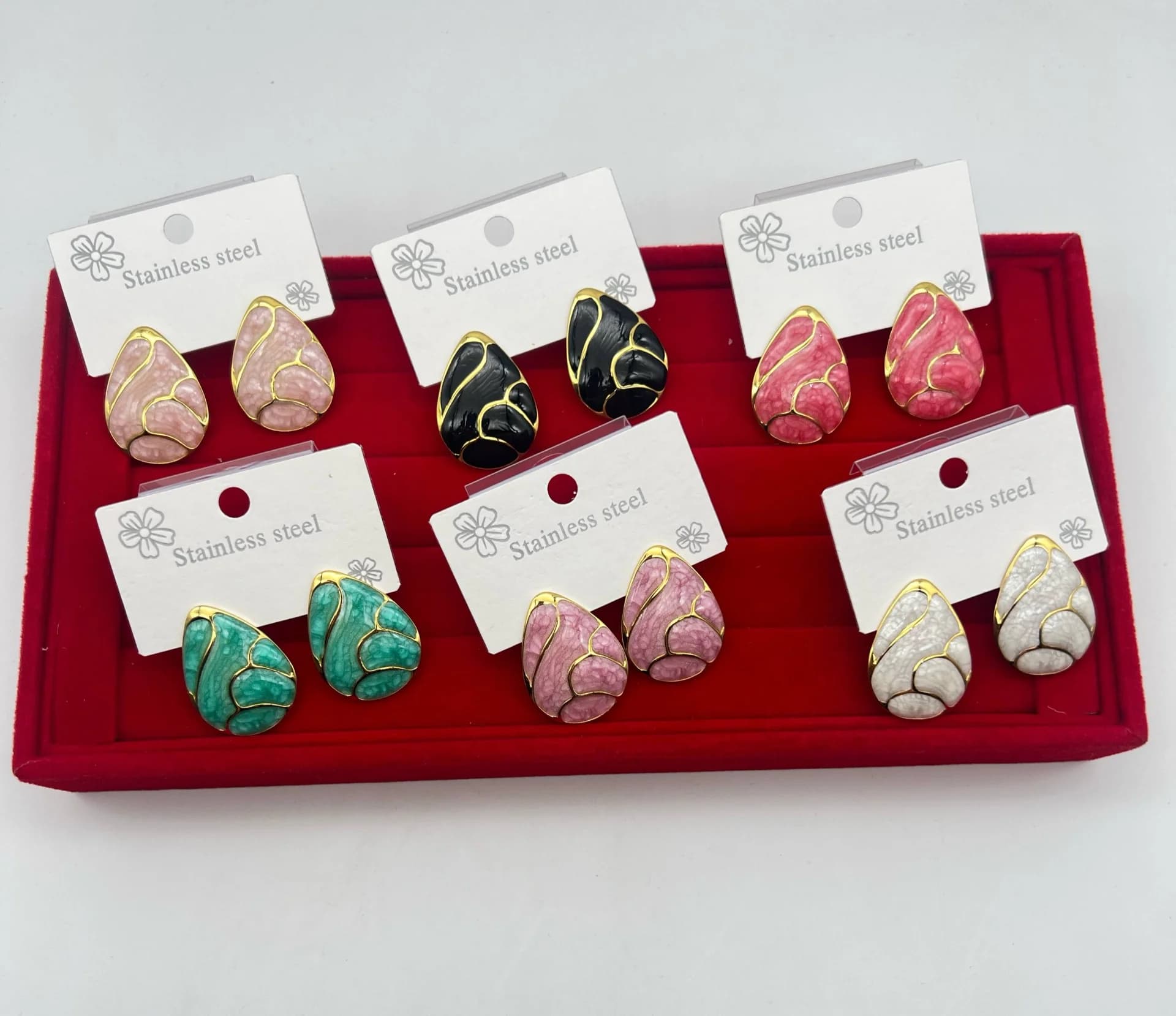 Boucles d'oreilles en acier inoxydable