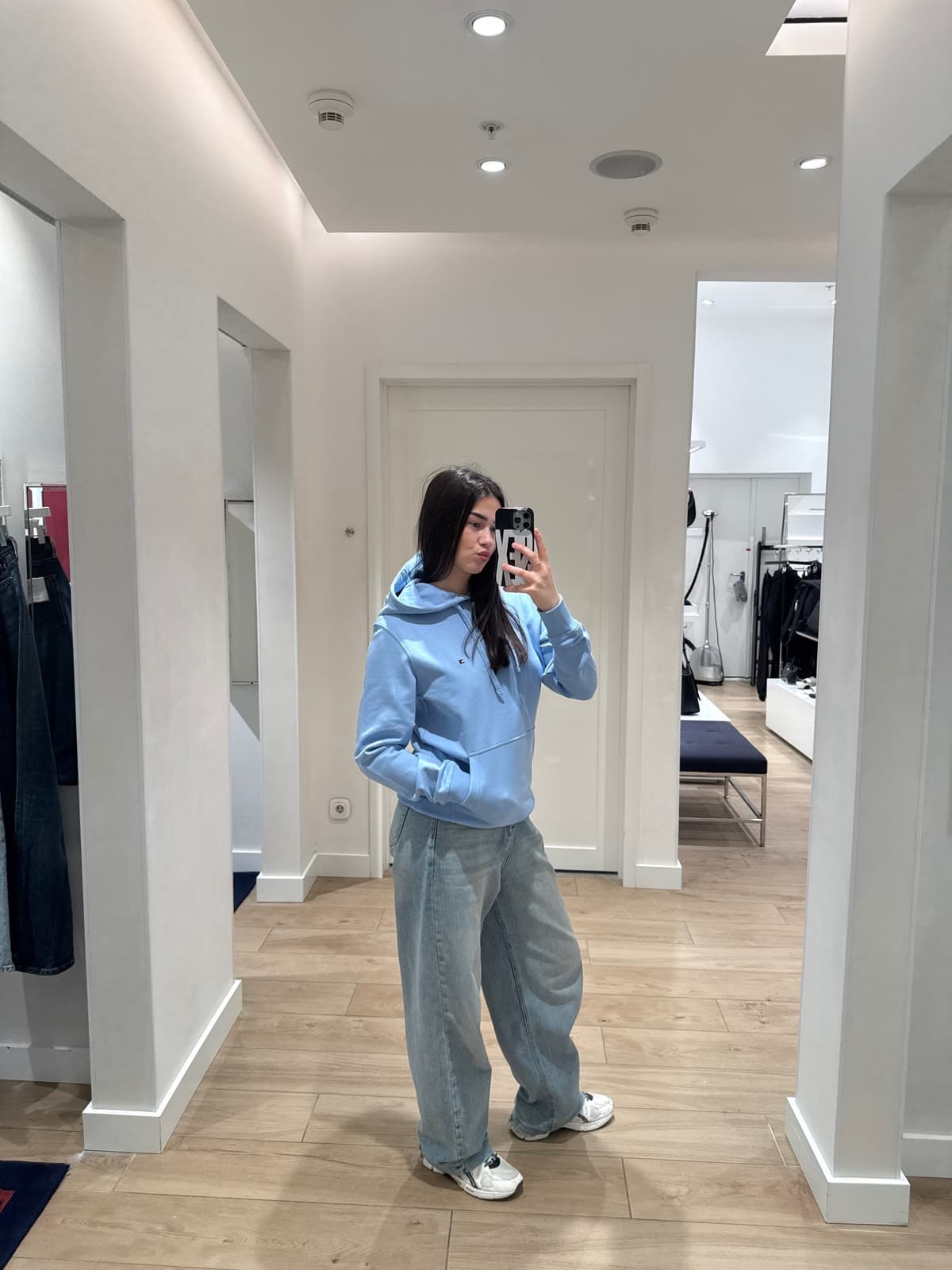Light blue hoodie