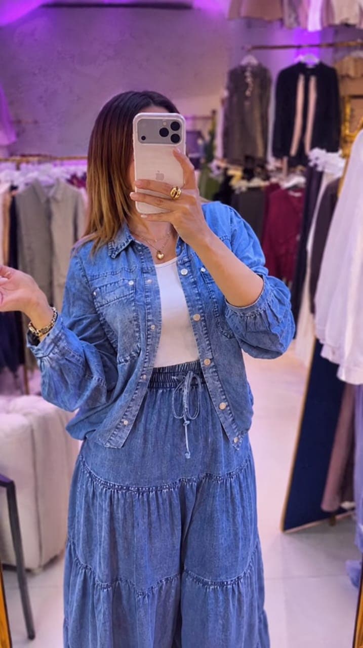 Jupe +chemise jeans