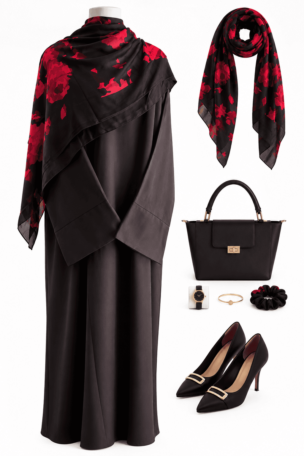 Pack Hijeb+Foulard Noir