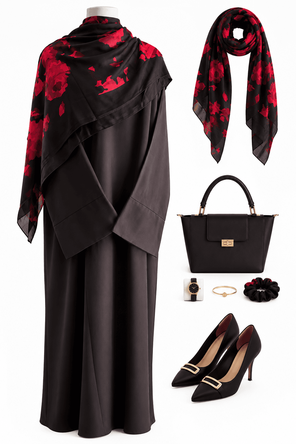 Pack Hijeb+Foulard Noir