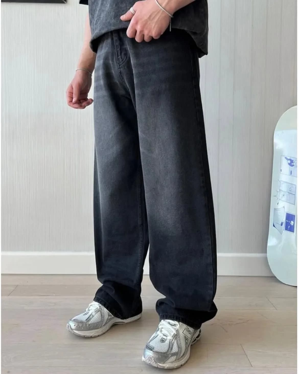 super baggy jeans Porto black
