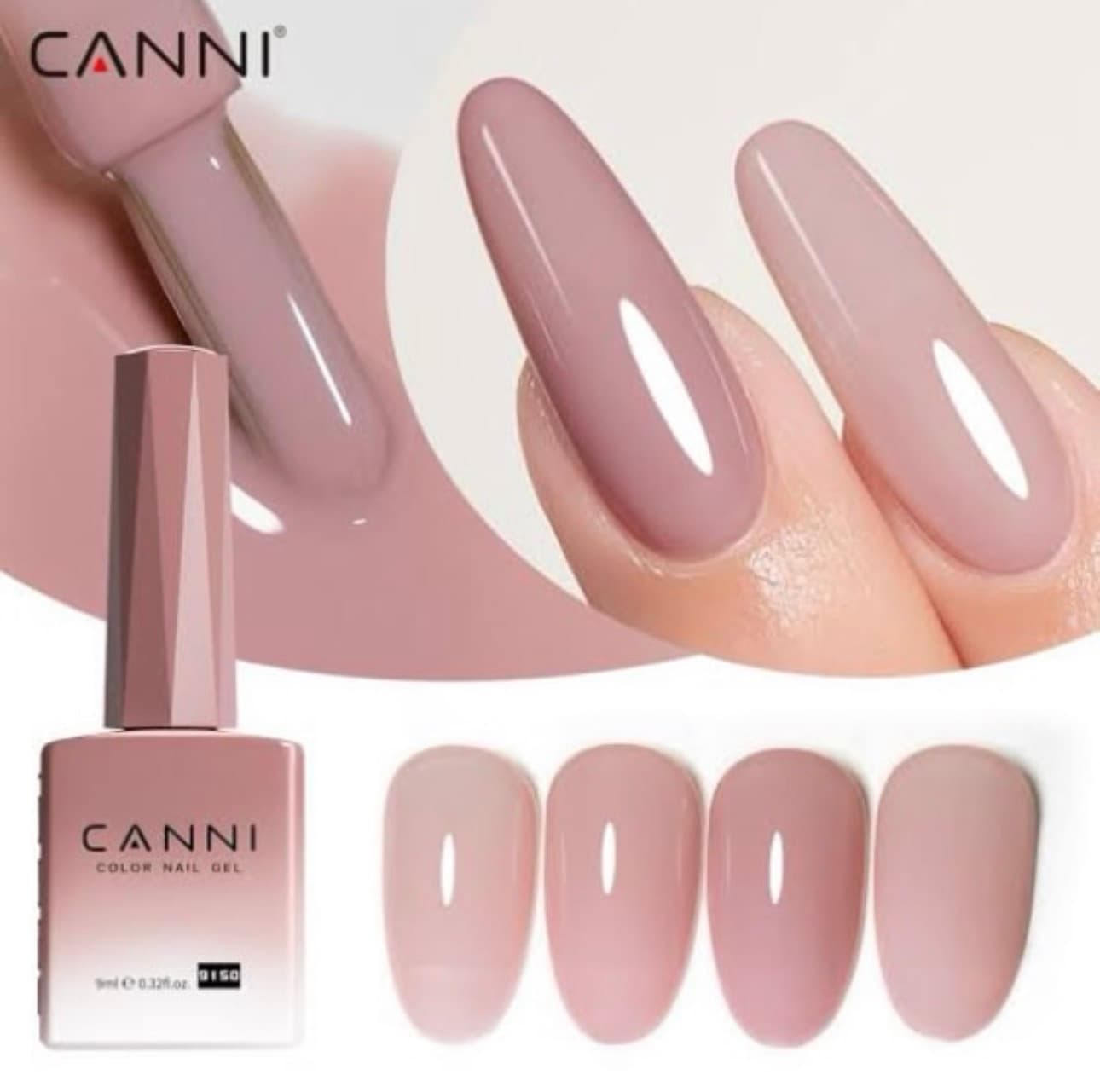 Vernis Semi-Permanent CANNI 9ml – N°9150 (Nude/Neutre