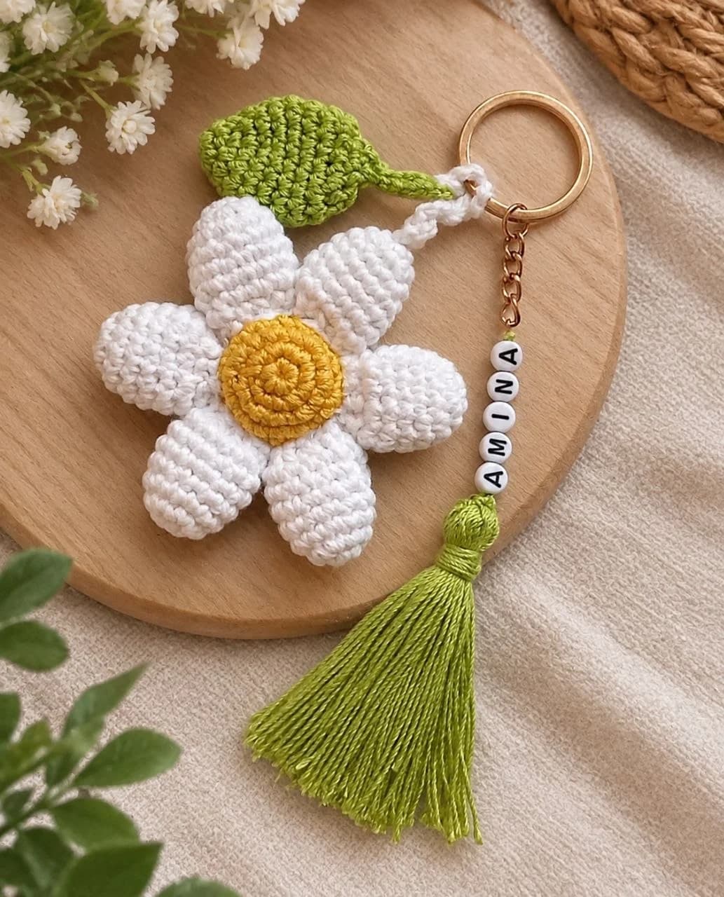 flower key chain