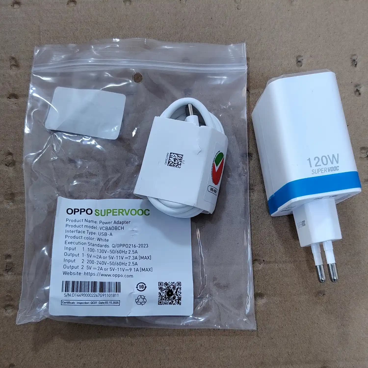 OPPO Super Vooc Type C-120W-Garantie شاحن سريع