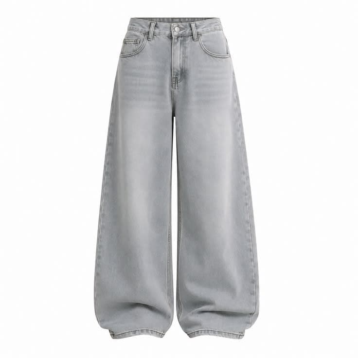 Gray Barrel Leg Jeans girls