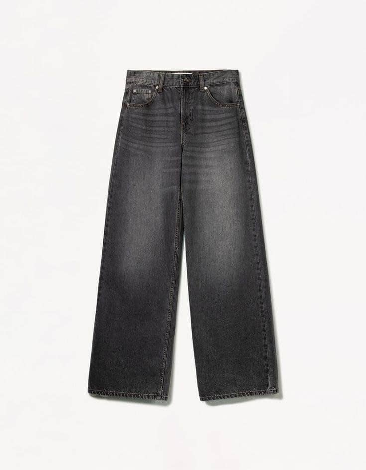 Black Straight Leg Jeans unisex