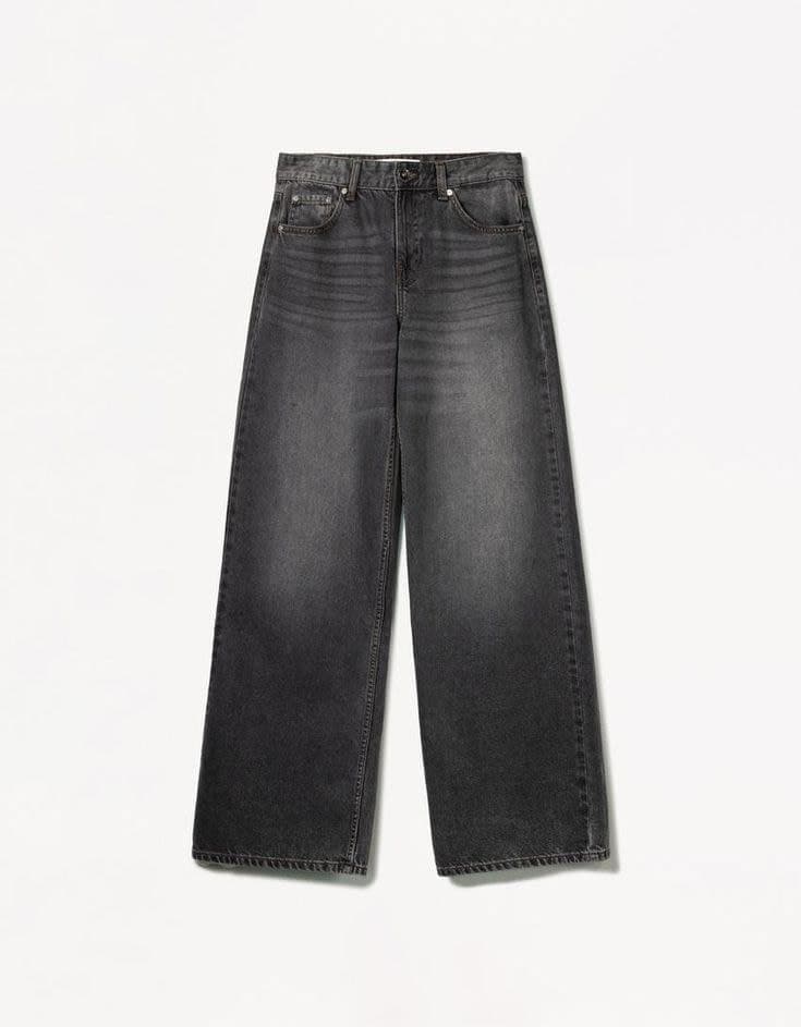 Black Straight Leg Jeans unisex