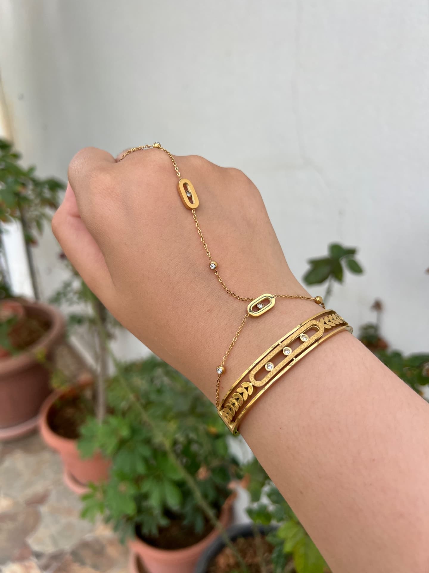 Bracelet x chaîne main messika