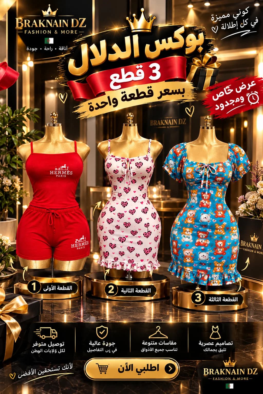 🎁 بوكس الدلال | 3 قطع بسعر قطعة واحدة 199ألف فقط 🔥
