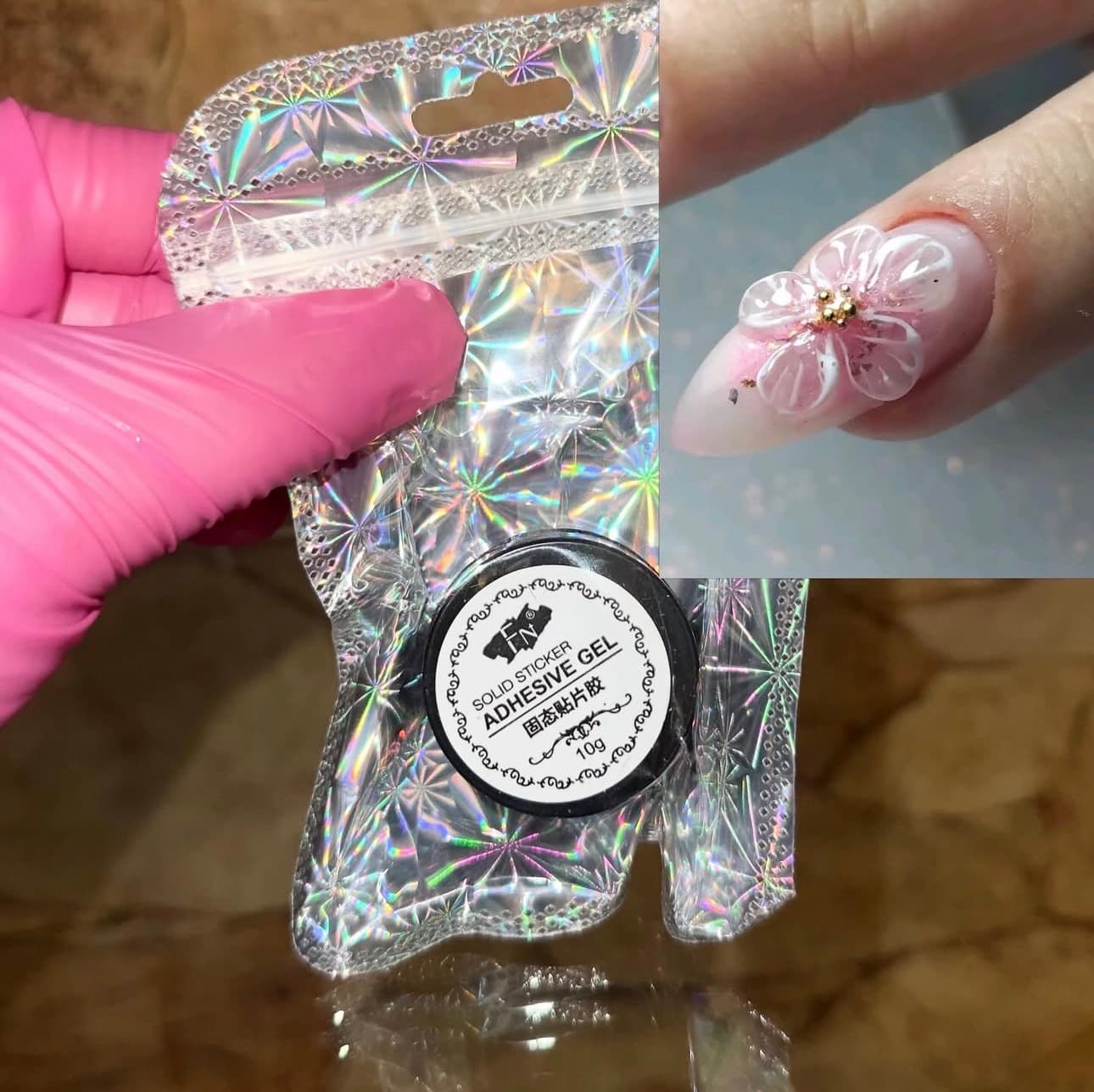 Gel Solide 3D & Colle à Capsule / Strass – Solid Adhesive Gel (10g)