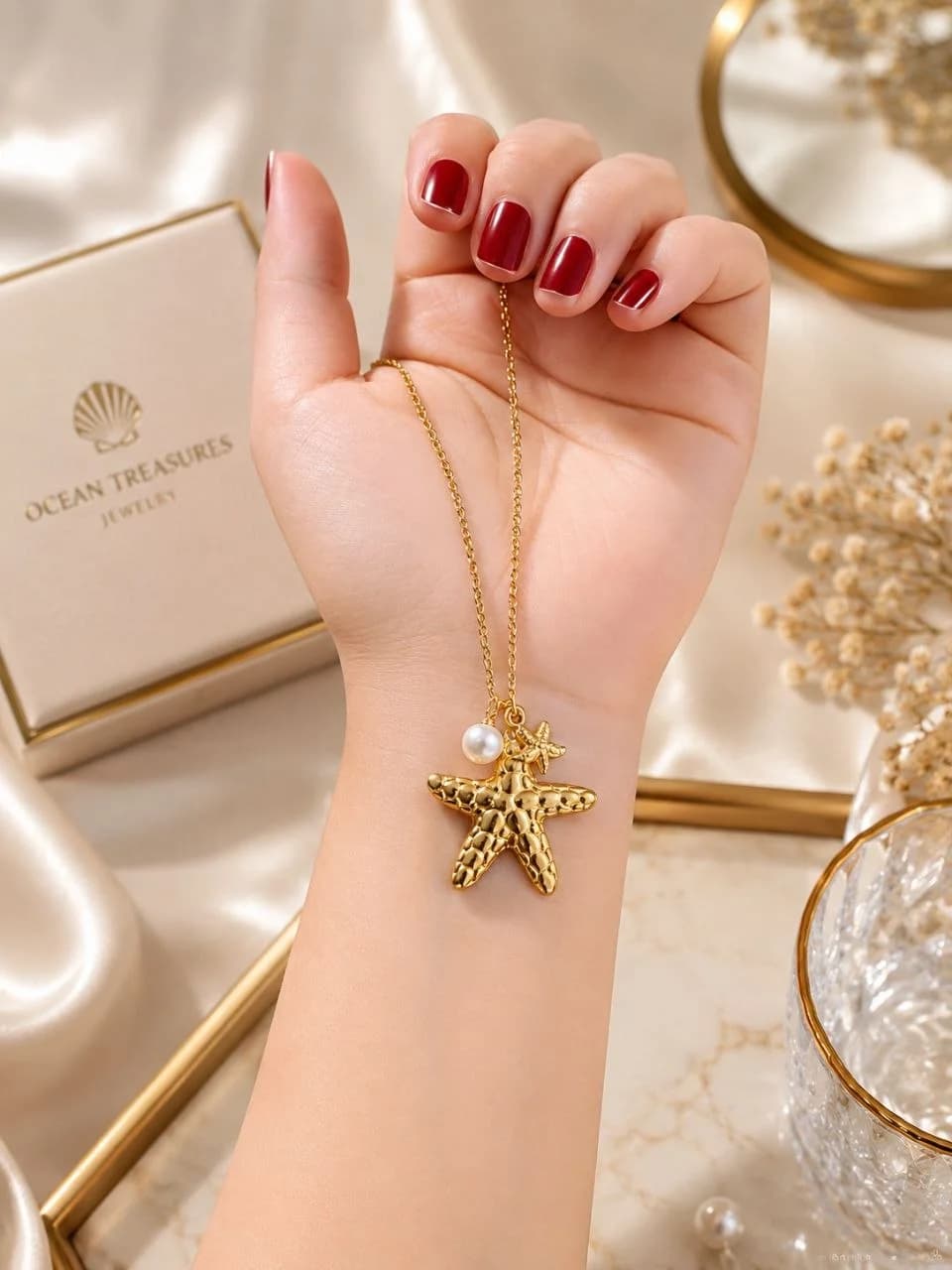Collier Étoile de Mer 🐚✨ | قلادة نجمة البحر واللؤلؤ