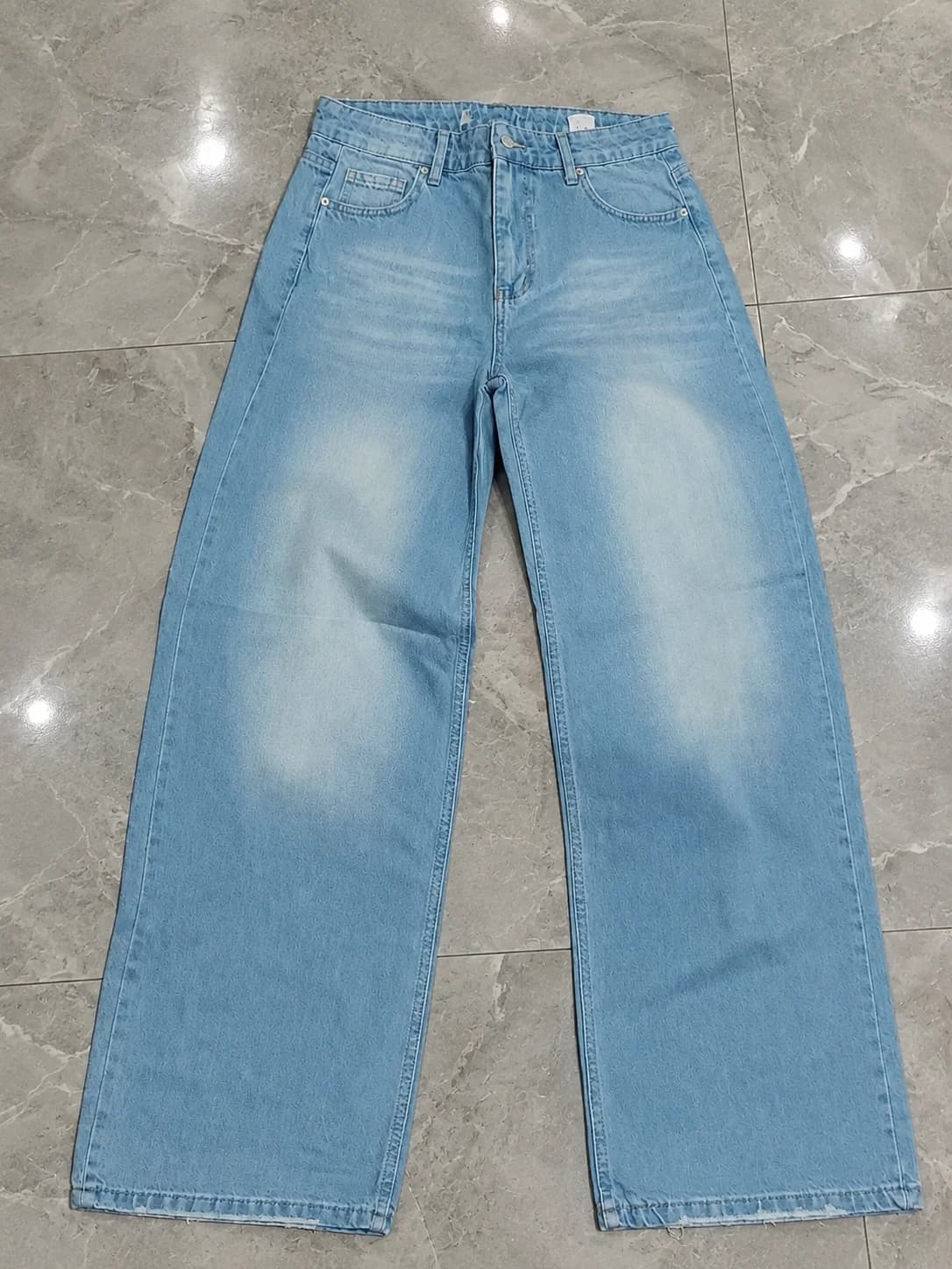 light blue baggy jeans