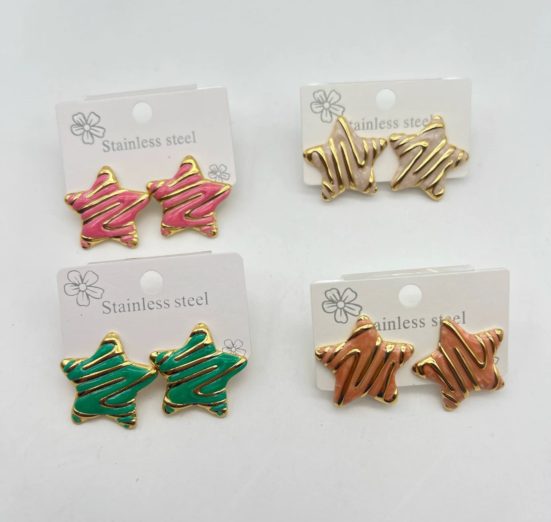 Boucles d'oreilles en acier inoxydable