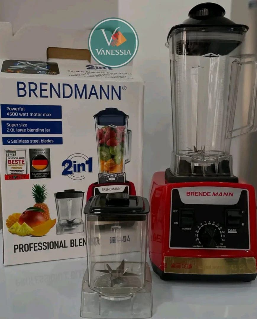 Blender Mélangeur 2En1 Et Moulin Épices Marque Brendmann 4500W