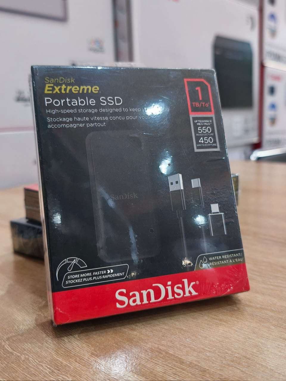 Disque Dur Externe SSD SanDisk Extreme Portable 1TB (550 Mo/s)