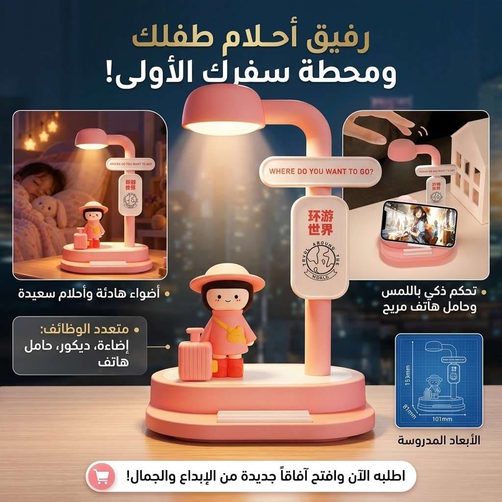 Veilleuse Rechargeable en Silicone avec 3 Niveaux de Lumière - مصباح ليلي للأطفال من السيليكون قابل للشحن